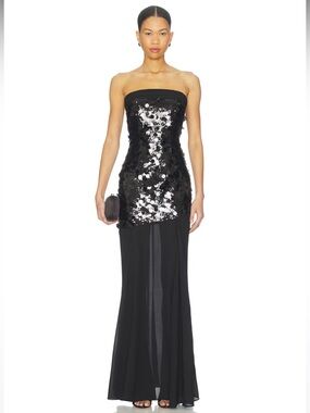 NWOT! MAJORELLE Mills Gown in Black